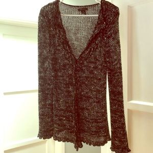BCBG Black, white and grey sweater